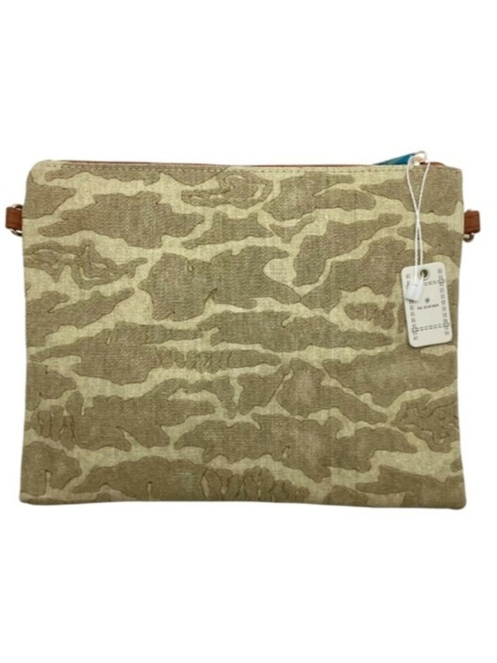 Be Clever Hidden Hills Beige/Green  Crossbody Clutch (NWT)